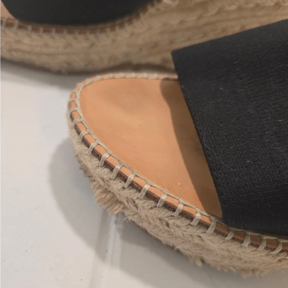 Dolce Vita Espadrille Wedge Sandals Black No Size Google Says 9.5-10?